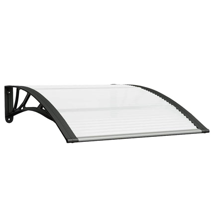 Entrétak svart och transparent 100x75 cm polykarbonat