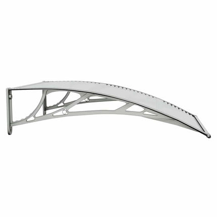 Dörrtak grå och transparent 100x75 cm polykarbonat