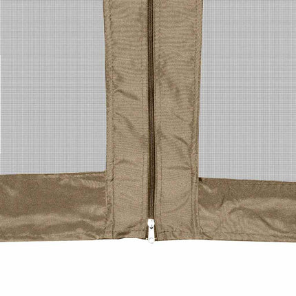 Pop-Up tält sexkantigt med sidoväggar 3,6x3,1 m taupe 220g/m²