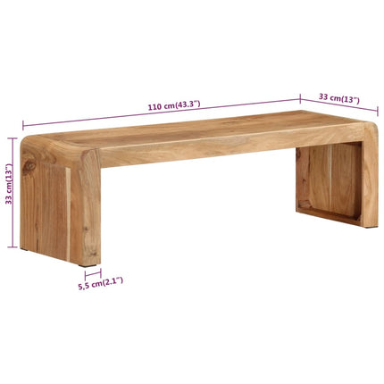 Tv-bänk 110x33x33 cm massivt akaciaträ