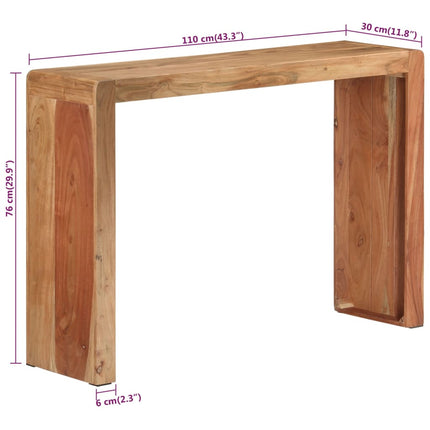 Konsolbord 110x30x76 cm massivt akaciaträ
