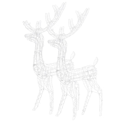 Juldekoration renar akryl 2 st 120 cm varmvit