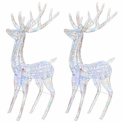 Julren 2 st akryl 250 LED 180 cm flerfärgad
