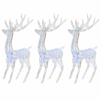 Julren 3 st akryl 250 LED 180 cm flerfärgad