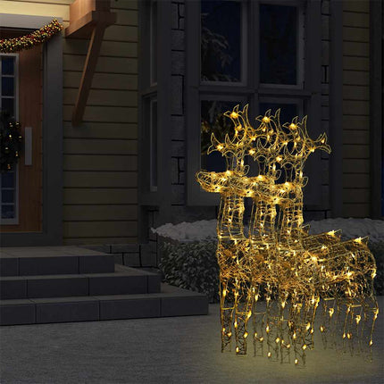 Juldekoration renar 3 st 60x16x100 cm akryl