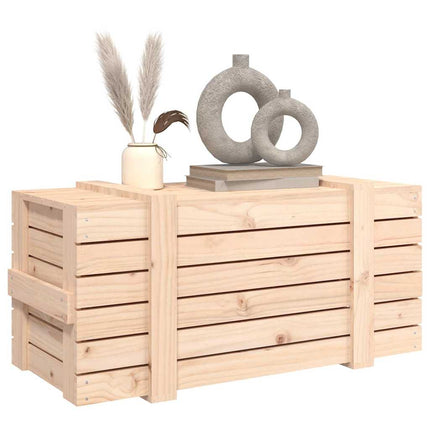 Förvaringslåda 91x40,5x42 cm massiv furu
