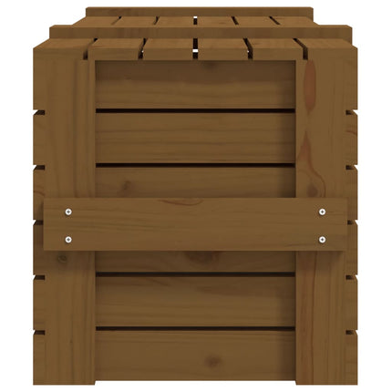Förvaringslåda honungsbrun 91x40,5x42 cm massiv furu