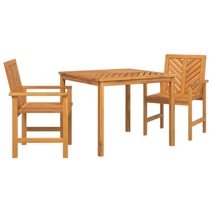 Trädgårdsmöbelset 3 pcs Brun Massivt Akaciaträ