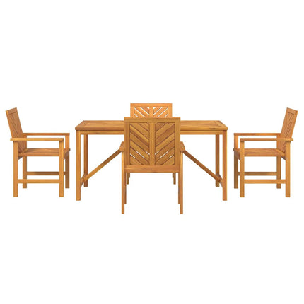 Trädgårdsmöbelset 5 pcs Brun Massivt Akaciaträ