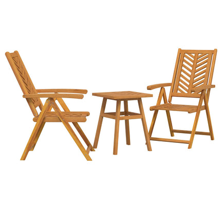 Trädgårdsmöbelset 3 pcs Brun Massivt Akaciaträ