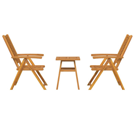 Trädgårdsmöbelset 3 pcs Brun Massivt Akaciaträ