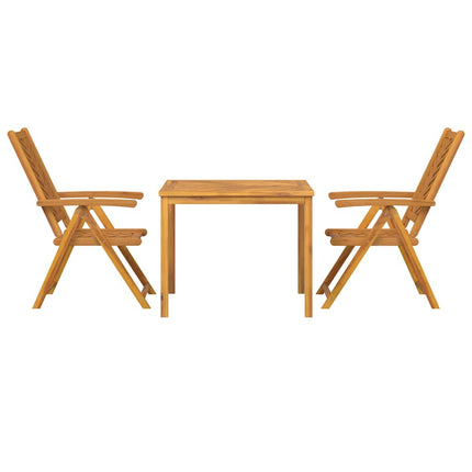 Trädgårdsmöbelset 3 pcs Brun Massivt Akaciaträ