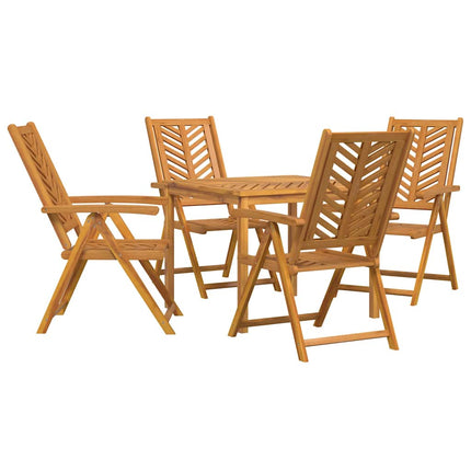 Trädgårdsmöbelset 5 pcs Brun Massivt Akaciaträ