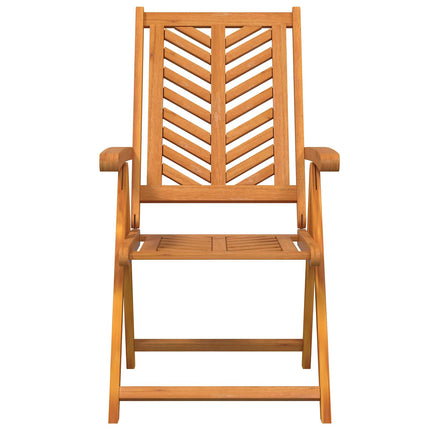 Trädgård Stol 4 pcs Brun 57 x 72 x 109 cm Massivt Akaciaträ