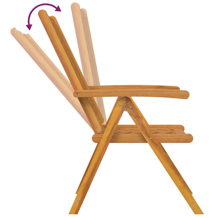 Trädgård Stol 8 pcs Brun 57 x 72 x 109 cm Massivt Akaciaträ