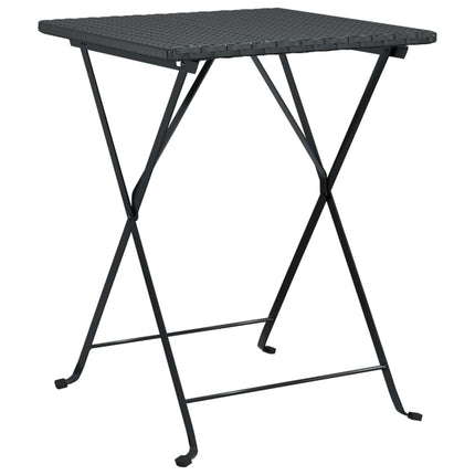 Hopfällbart cafébord svart 55x54x71 cm konstrotting