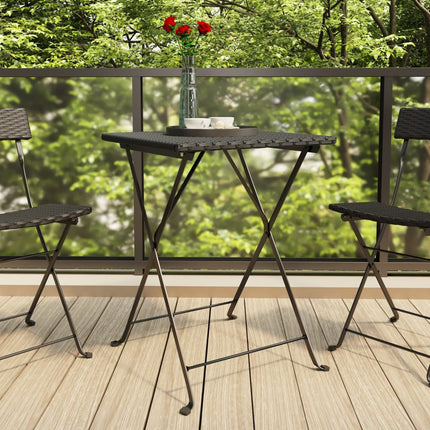 Hopfällbart cafébord svart 55x54x71 cm konstrotting
