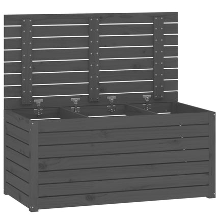 Dynbox grå 101x50,5x46,5 cm massiv furu