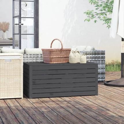 Dynbox grå 101x50,5x46,5 cm massiv furu