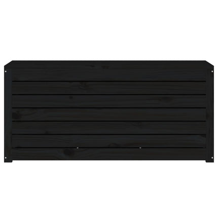 Dynbox svart 101x50,5x46,5 cm massiv furu