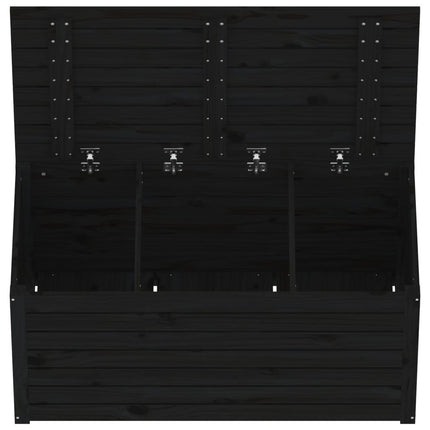 Dynbox svart 101x50,5x46,5 cm massiv furu