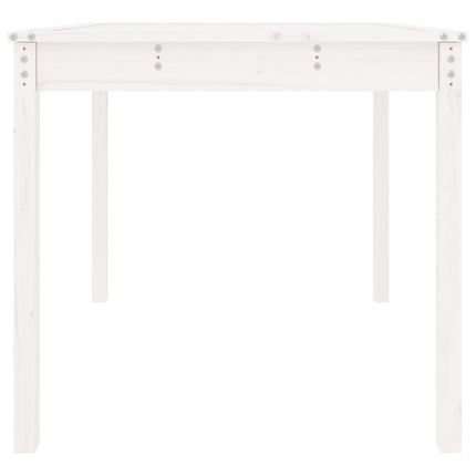 Trädgårdsbord vit 82,5x82,5x76 cm massiv furu