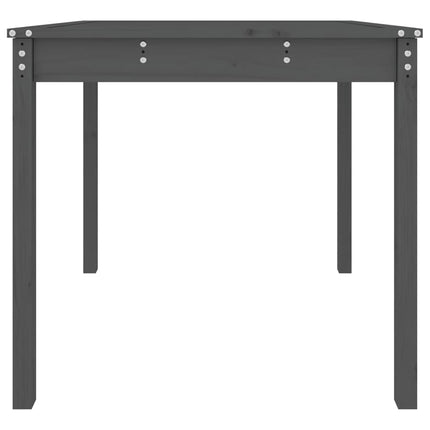 Trädgårdsbord grå 82,5x82,5x76 cm massiv furu