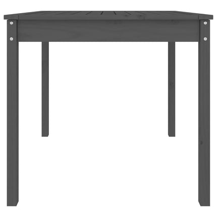 Trädgårdsbord grå 82,5x82,5x76 cm massiv furu