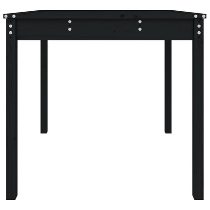 Trädgårdsbord svart 82,5x82,5x76 cm massiv furu