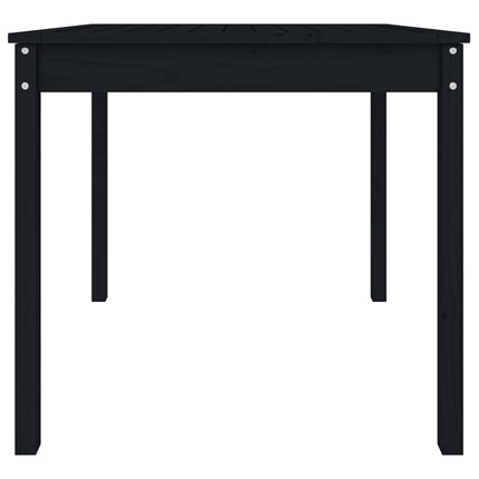 Trädgårdsbord svart 82,5x82,5x76 cm massiv furu