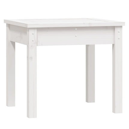 Trädgårdsbänk vit 50x44x45 cm massiv furu