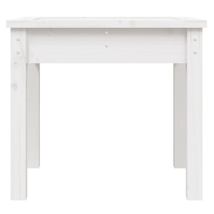 Trädgårdsbänk vit 50x44x45 cm massiv furu