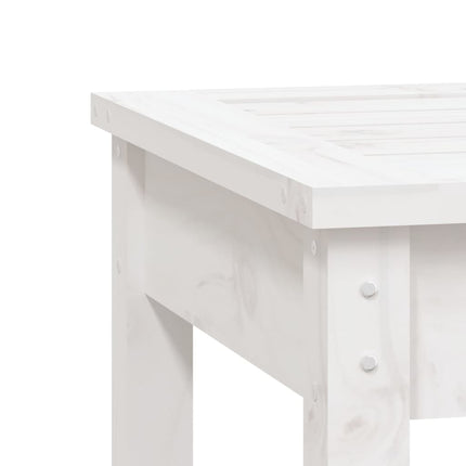 Trädgårdsbänk vit 50x44x45 cm massiv furu