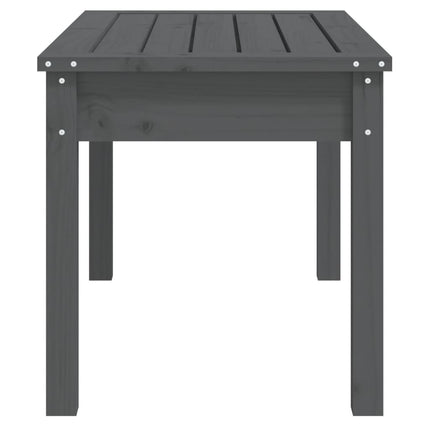 Trädgårdsbänk grå 80x44x45 cm massiv furu