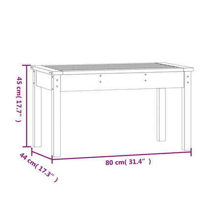 Trädgårdsbänk honungsbrun 80x44x45 cm massiv furu