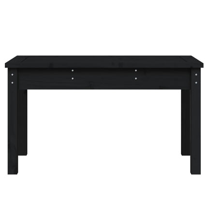 Trädgårdsbänk svart 80x44x45 cm massiv furu