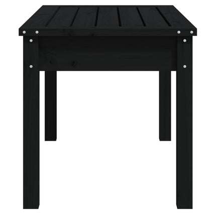Trädgårdsbänk svart 80x44x45 cm massiv furu
