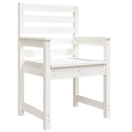 Trädgårdsstolar 2 st vit 60x48x91 cm massiv furu
