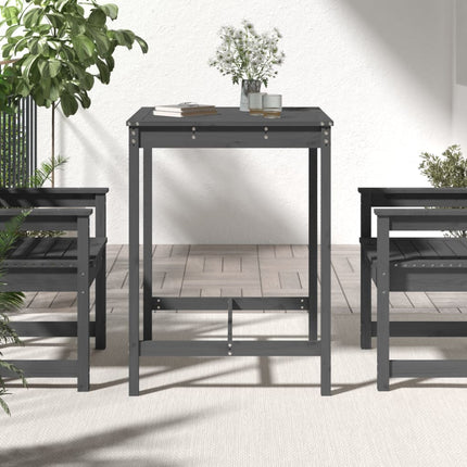 Trädgårdsbord grå 82,5x82,5x110 cm massiv furu