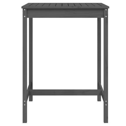 Trädgårdsbord grå 82,5x82,5x110 cm massiv furu