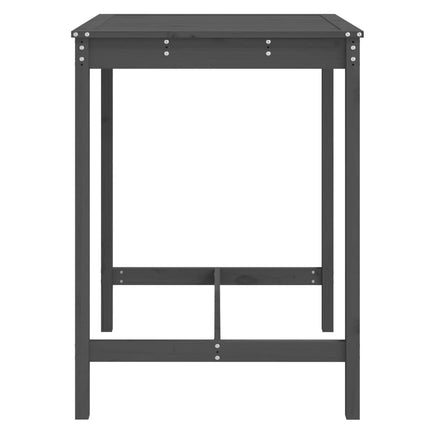 Trädgårdsbord grå 82,5x82,5x110 cm massiv furu
