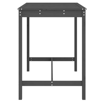 Trädgårdsbord grå 121x82,5x110 cm massiv furu