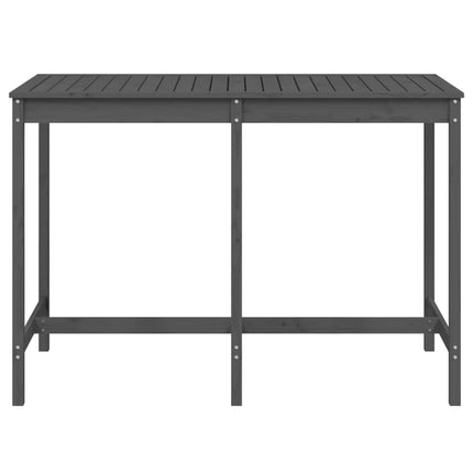 Trädgårdsbord grå 159,5x82,5x110 cm massiv furu