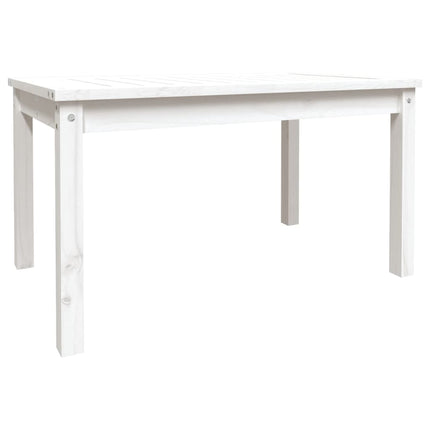 Trädgårdsbord vit 82,5x50,5x45 cm massiv furu