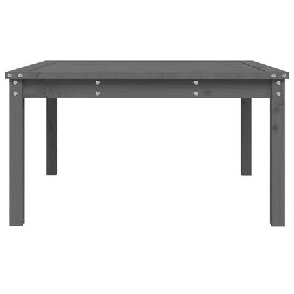 Trädgårdsbord grå 82,5x82,5x45 cm massiv furu