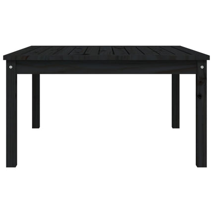 Trädgårdsbord svart 82,5x82,5x45 cm massiv furu