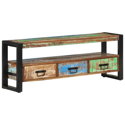 Tv-bänk 120x30x45 cm massivt återvunnet trä