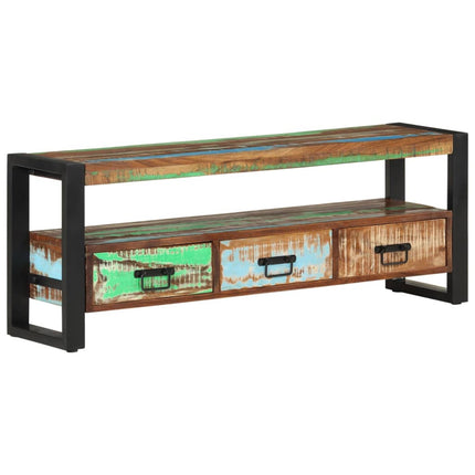 Tv-bänk 120x30x45 cm massivt återvunnet trä