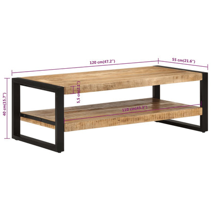 Soffbord 120x55x40 cm massivt mangoträ