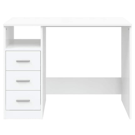 Skrivbord med lådor vit 102x50x76 cm konstruerat trä